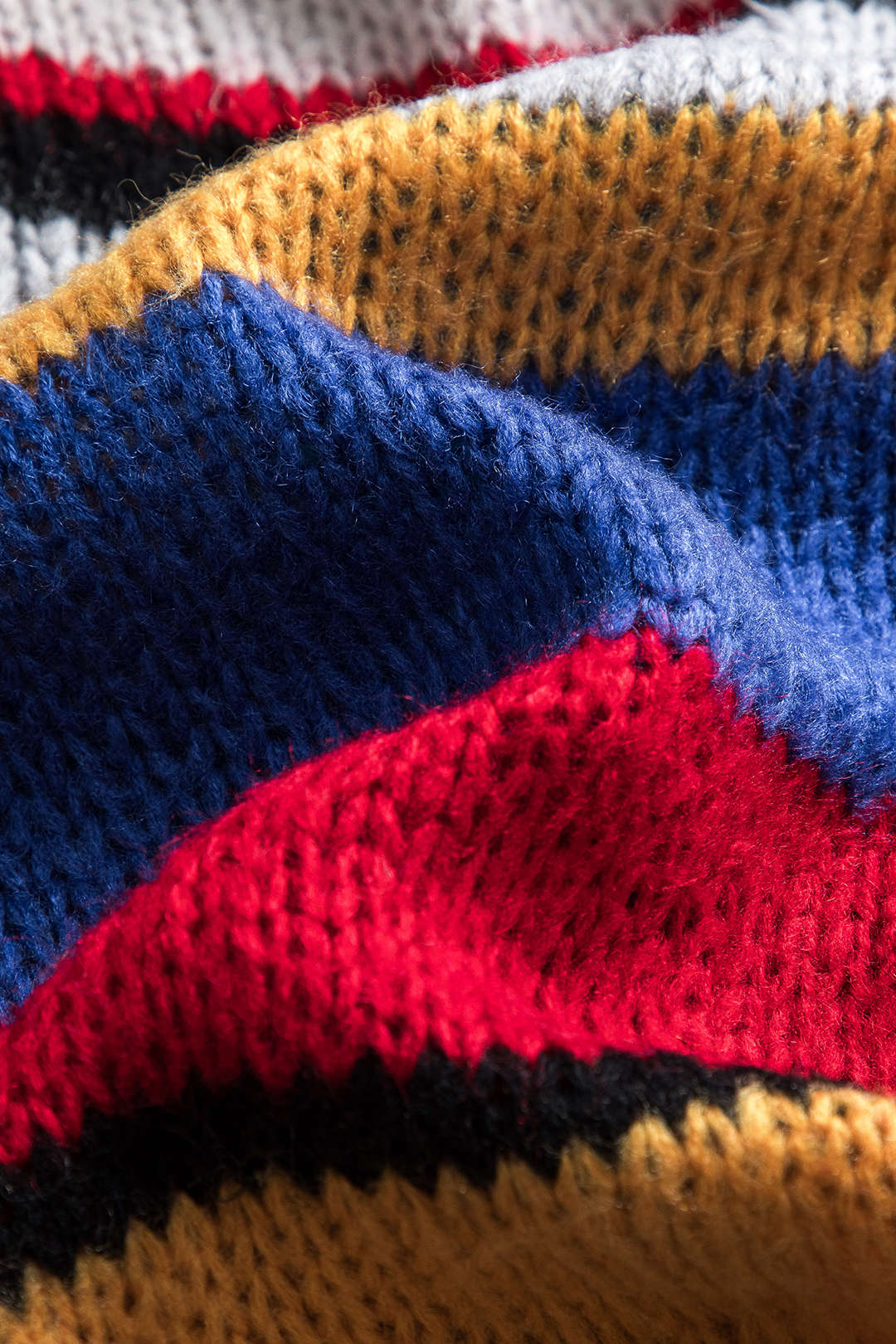 "Basic Knit Color Block Long-Sleeve Top"