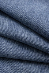 "Denim Button Zipper Pocket Straight Leg Jeans"