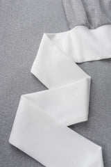 "Contrast Round Neck Short Sleeve T-Shirt And Ruched Wide Leg Pants"