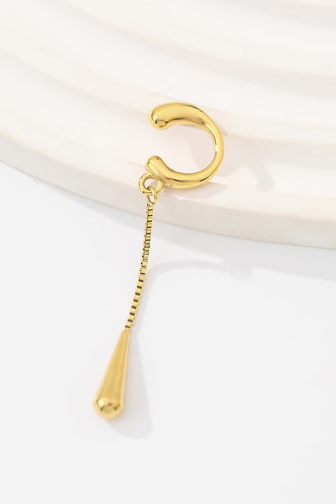 "Alloy Tassel C Shape Drop Pendant Earrings"