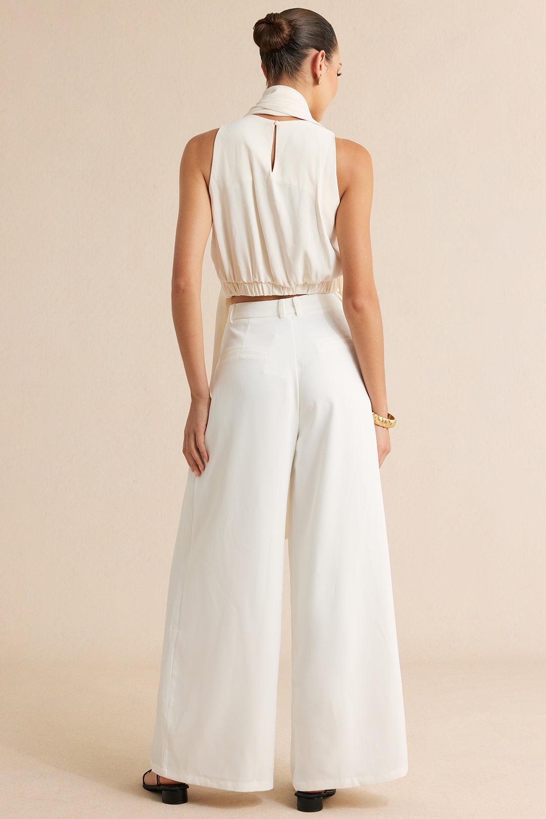"Asymmetrical Tie-Up Tank Top"