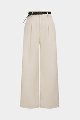 "Belted Straight Leg Pants"