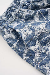 "Denim Drawstring Shorts"