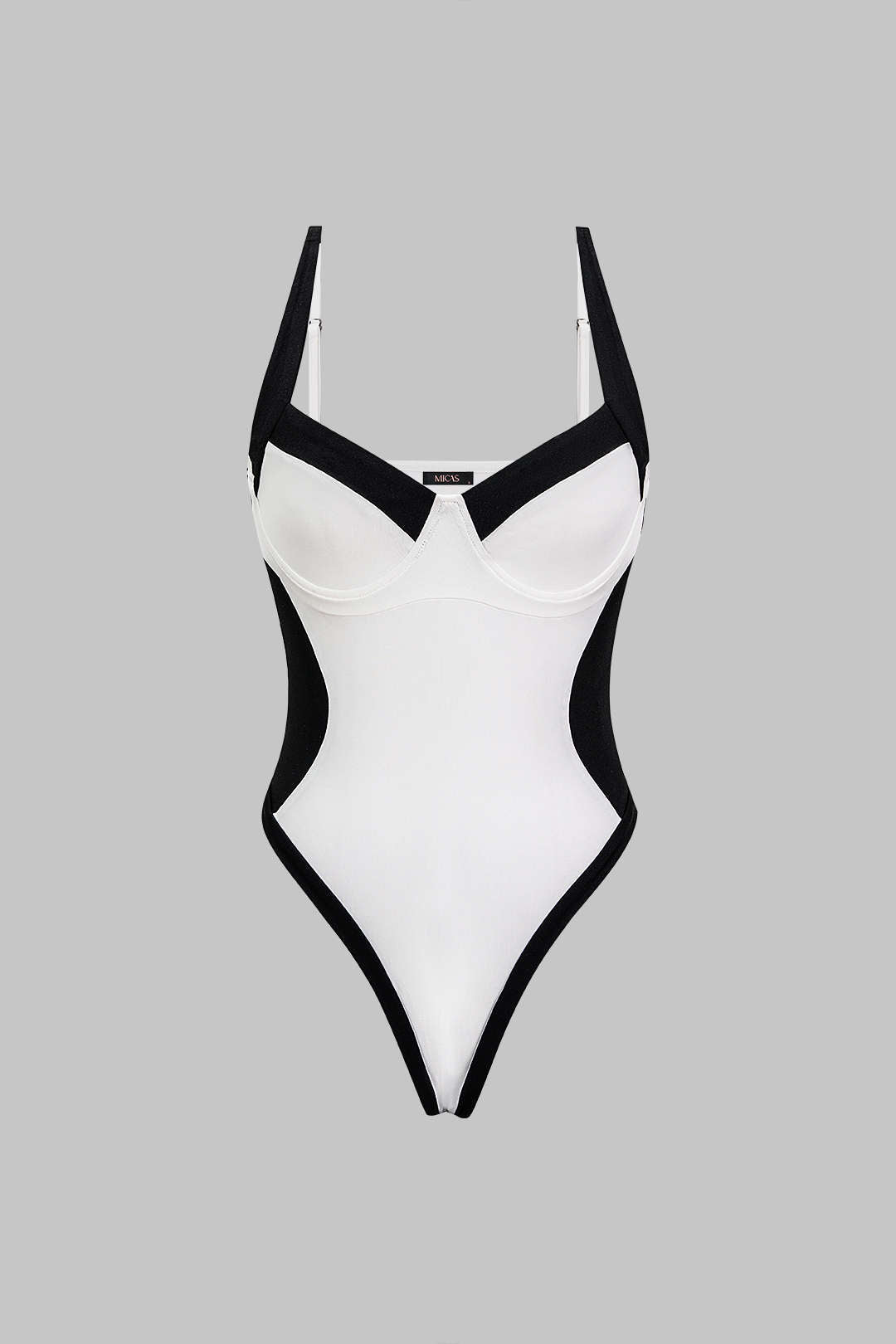 "Contrast Sleeveless Bodysuit"