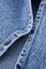 "Denim Button Barrel Jeans"