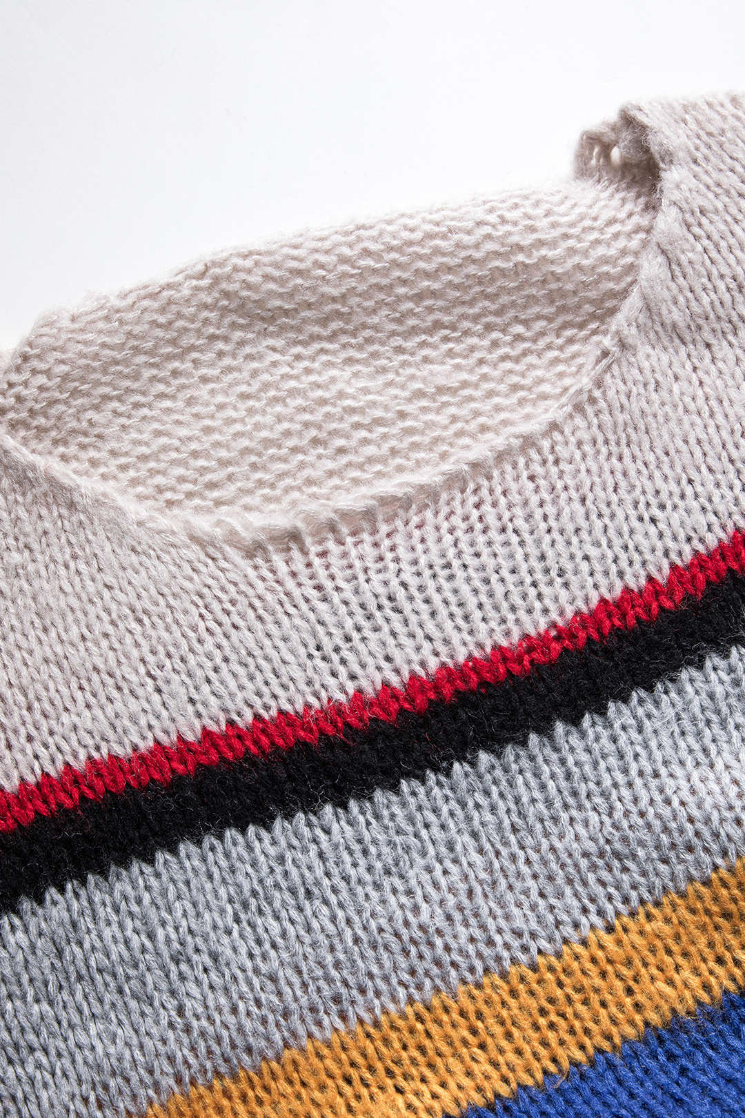"Basic Knit Color Block Long-Sleeve Top"