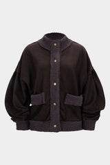 "Corduroy Patchwork Pocket Jacket"