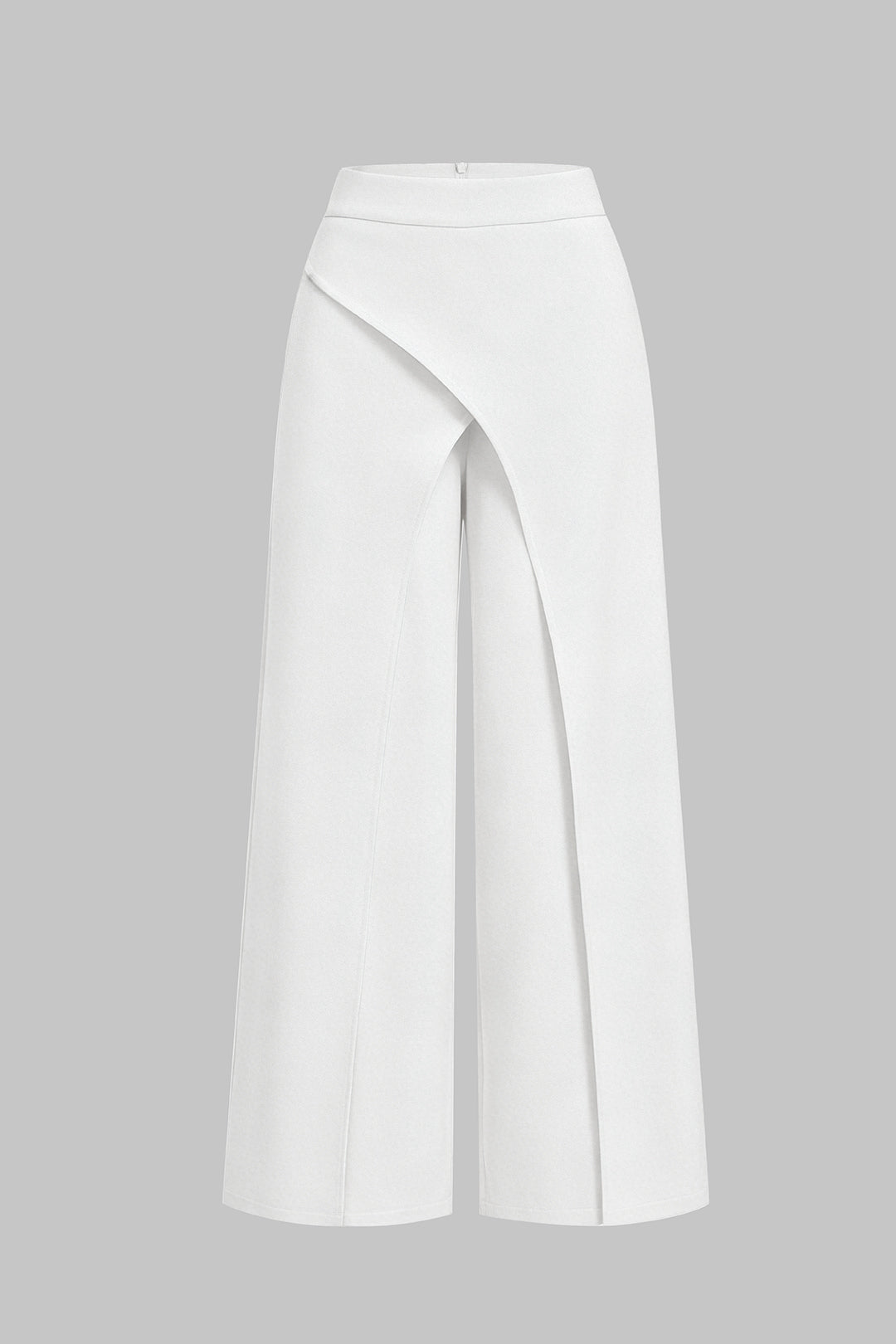 "Asymmetrical High-Waist Wide-Leg Pants"