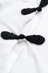 "Contrast Frog Button Cut Out Short Sleeve T-Shirt"