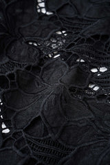 "Denim Floral Hollow Out Rhinestone Decor Jeans"