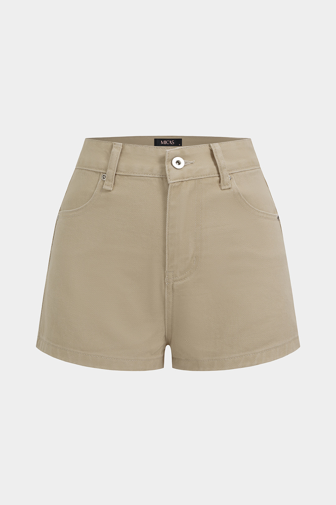 "Denim Eyelet Pocket Shorts"