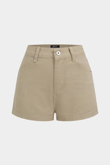 "Denim Eyelet Pocket Shorts"