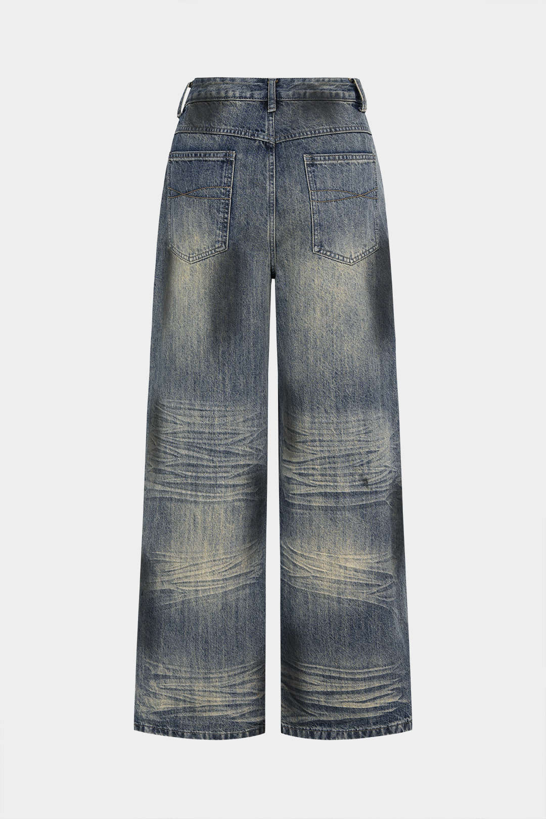 "Denim Metallic Decor High Waist Jeans"