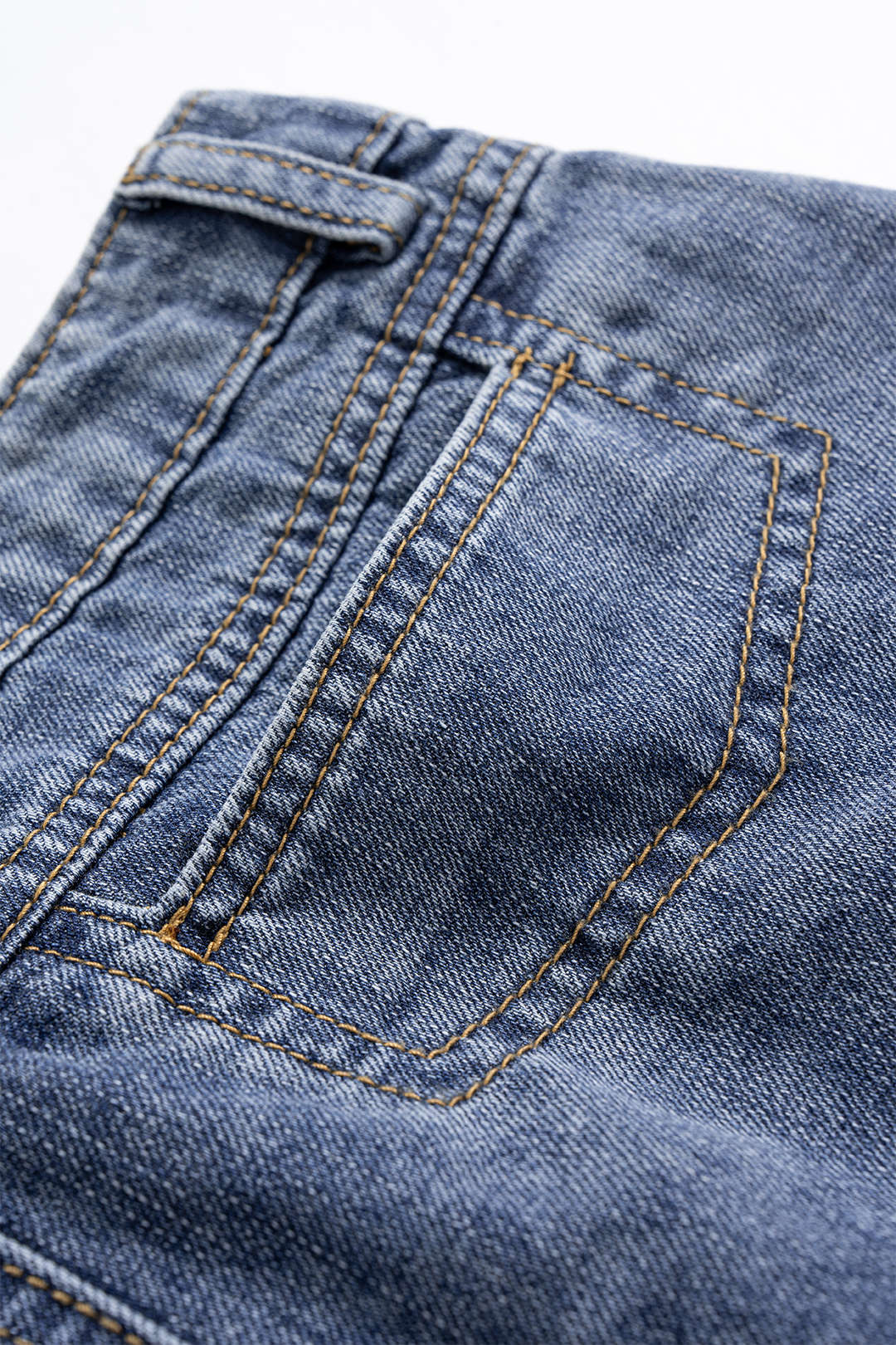 "Denim Mesh Patchwork Frayed Ruched Ruffle Slit Skirt"
