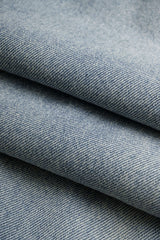 "Denim Frayed Wide Leg Jeans"