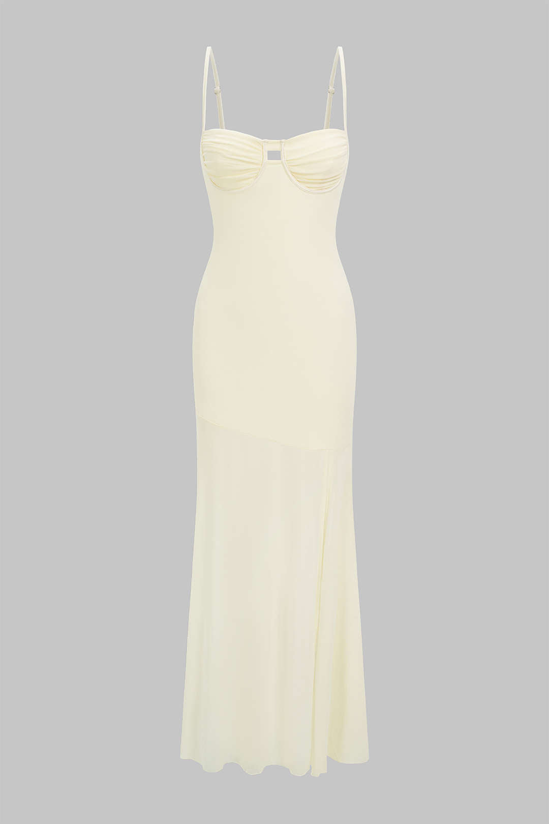 "Cut Out Backless High Slit Slip Sleeveless Maxi Dress"