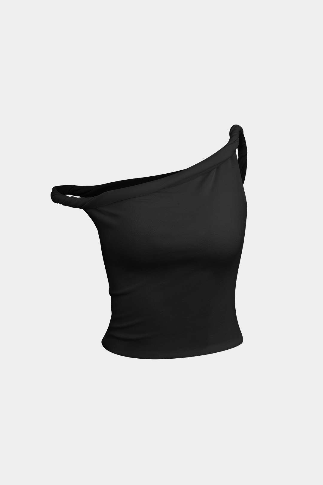 "Basic Asymmetrical Twist Sleeveless Top"