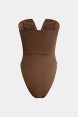 "Basic V-neck Strapless Bodysuit"