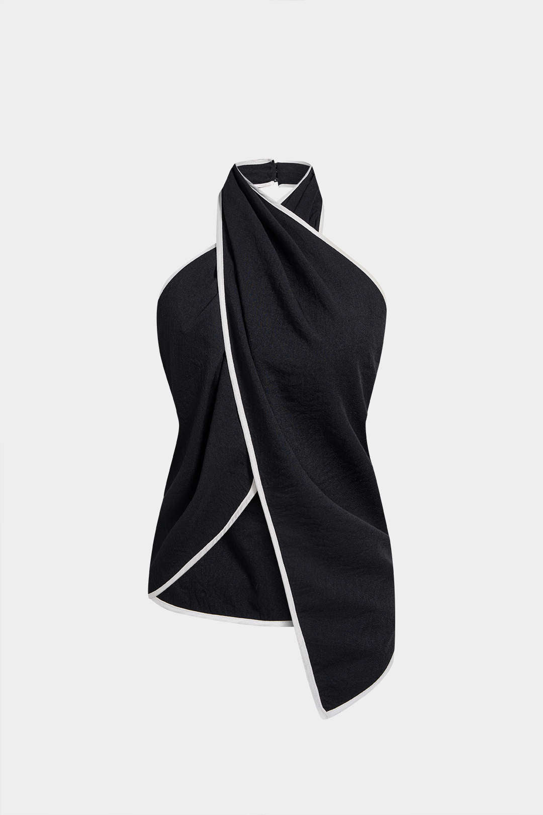 "Contrast Binding Halter Asymmetrical Cami Top"