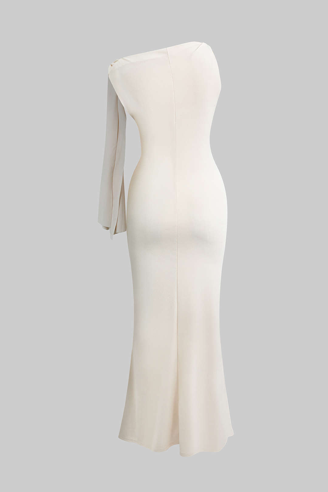 "Asymmetrical Twist Knot Mermaid Maxi Dress"