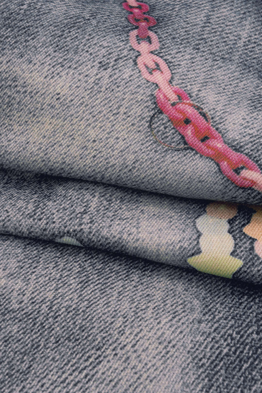 "Chain Print Wide Leg Shorts"