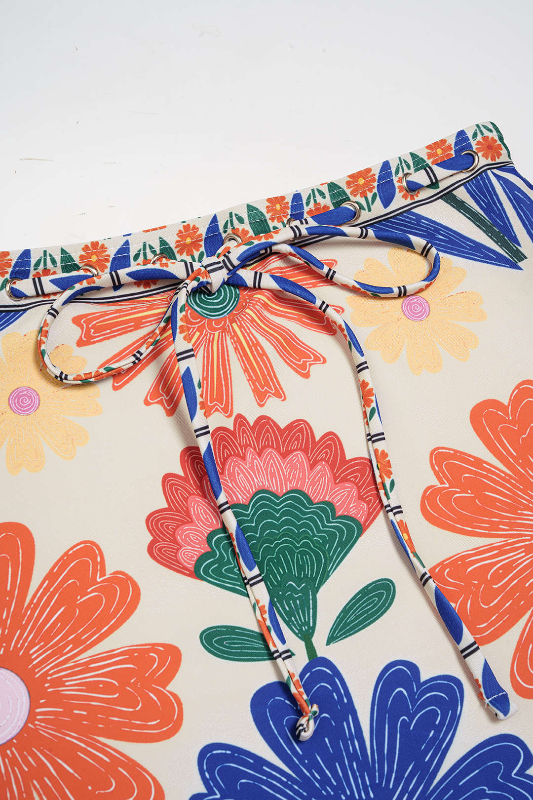 "Bohemian Print Tie-Up Bikini Set"