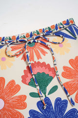"Bohemian Print Tie-Up Bikini Set"