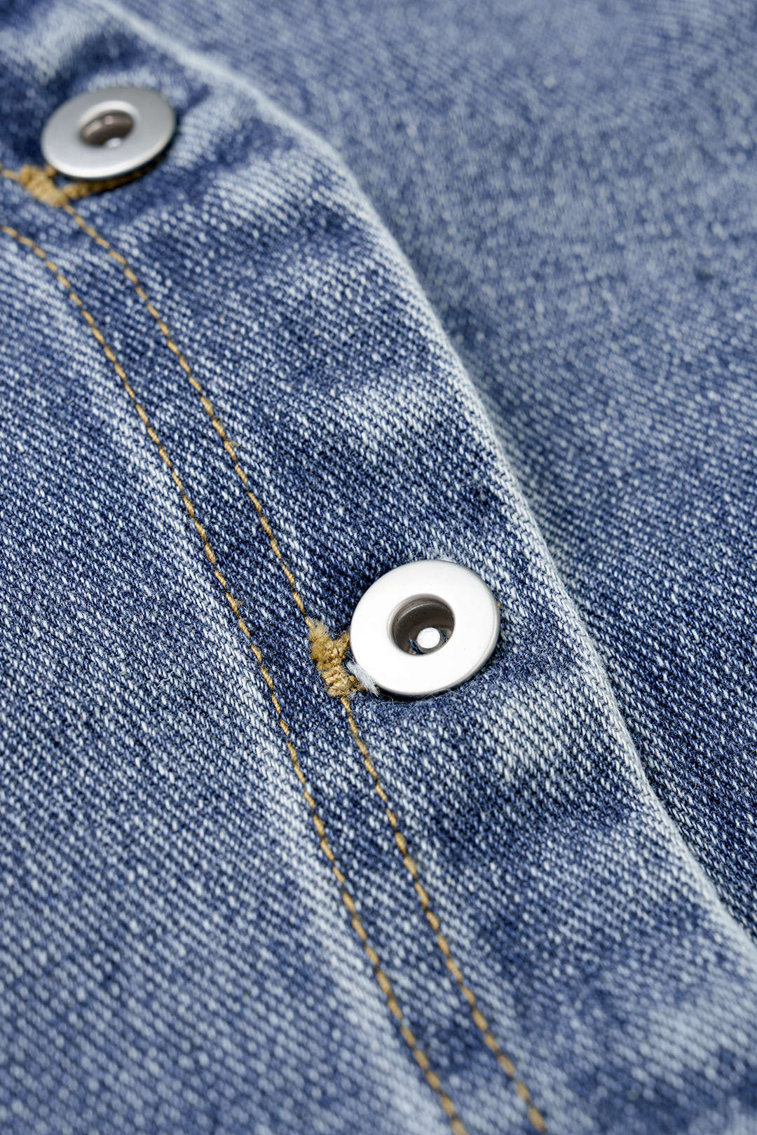 "Denim Asymmetrical Button Tube Top"