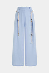 "Belted Tassel WIde Leg Pants"