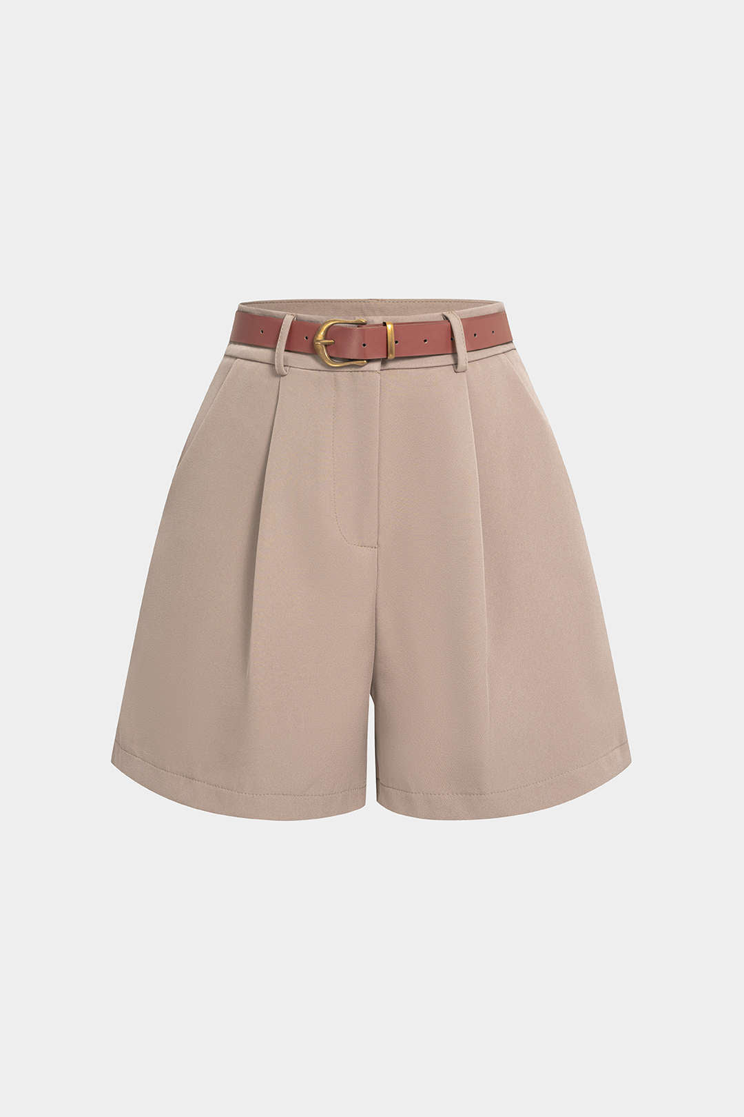 "Belted Wide Leg Shorts"