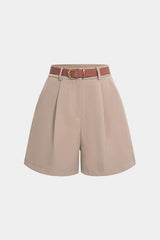 "Belted Wide Leg Shorts"