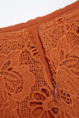 "Cut Out Tie-Up Scalloped Hem Shorts"
