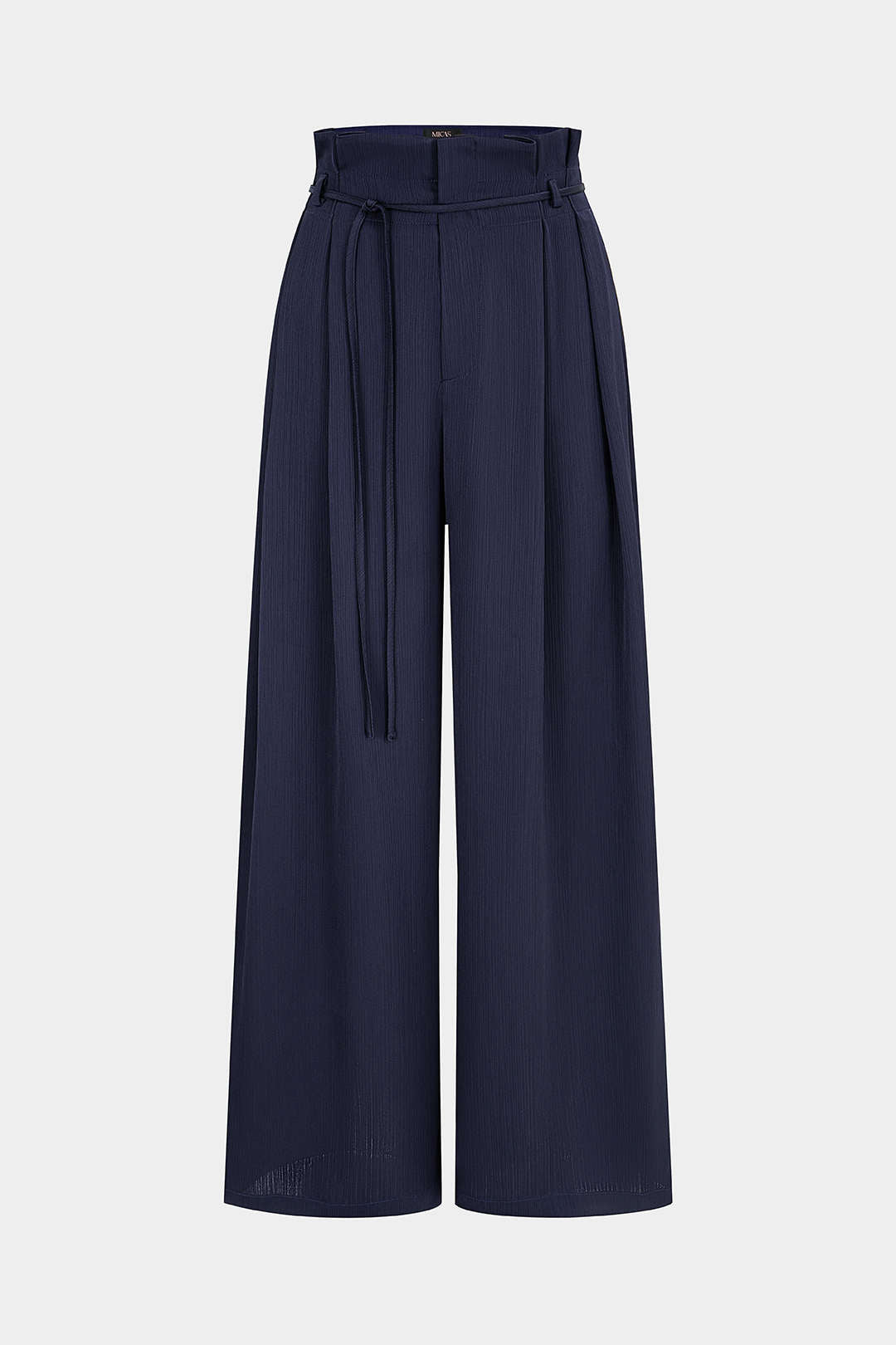 "Belted High Waist Wide Leg Pants"