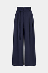 "Belted High Waist Wide Leg Pants"