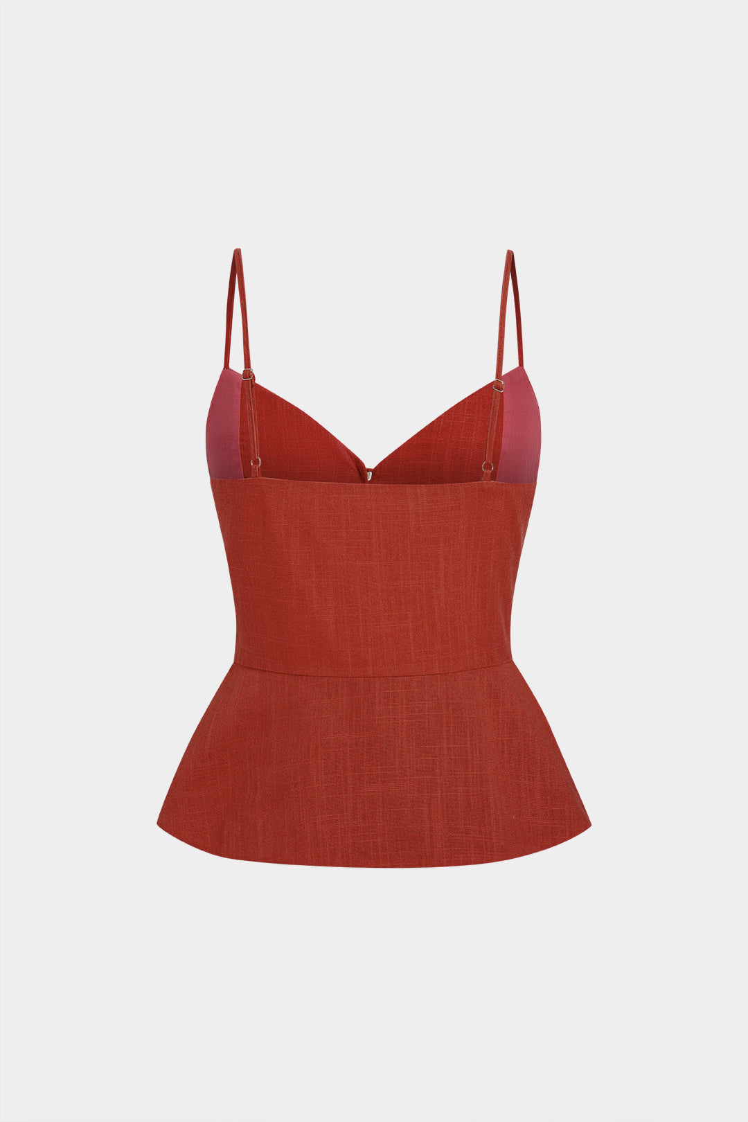 "Button Ruched Tie-Up Cami Top"