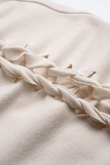 "Braided Cut Out Sleeveless Mini Dress"