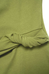 "Asymmetrical Twist Knot Hollow Out Mini Dress"