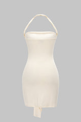 "Asymmetrical Twist Knot Sleeveless Midi Dress"