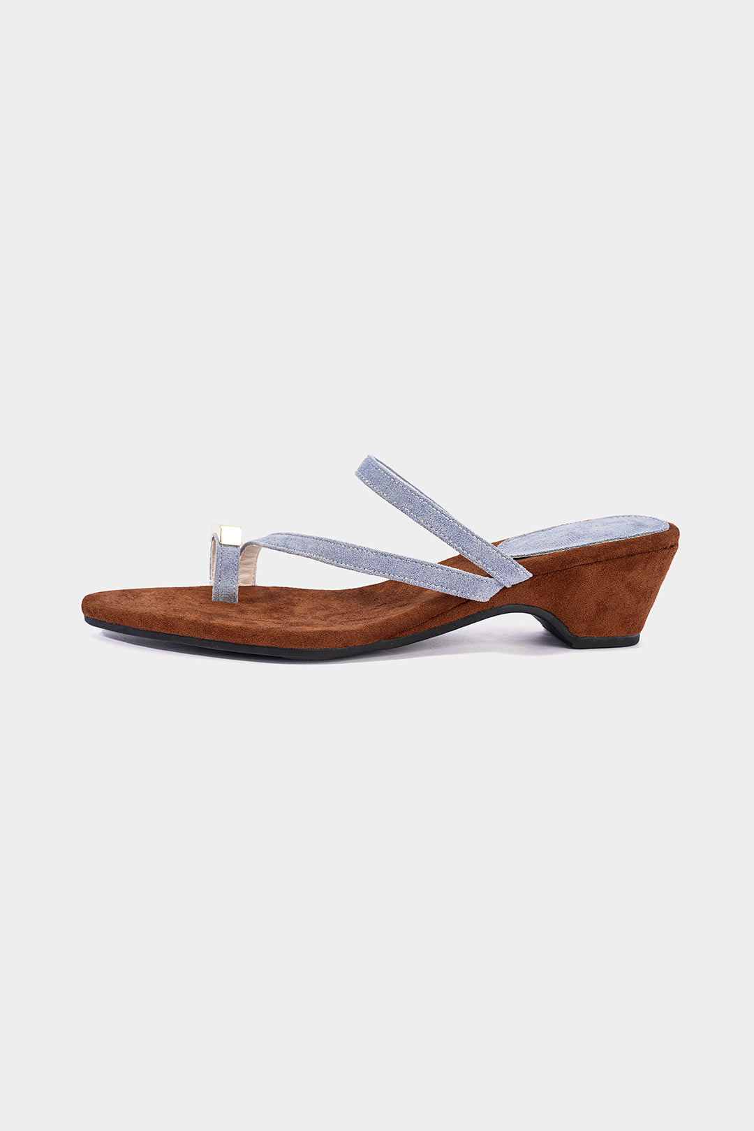 "Contrast Metallic Open Toe Sandals"