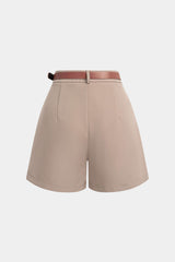 "Belted Wide Leg Shorts"
