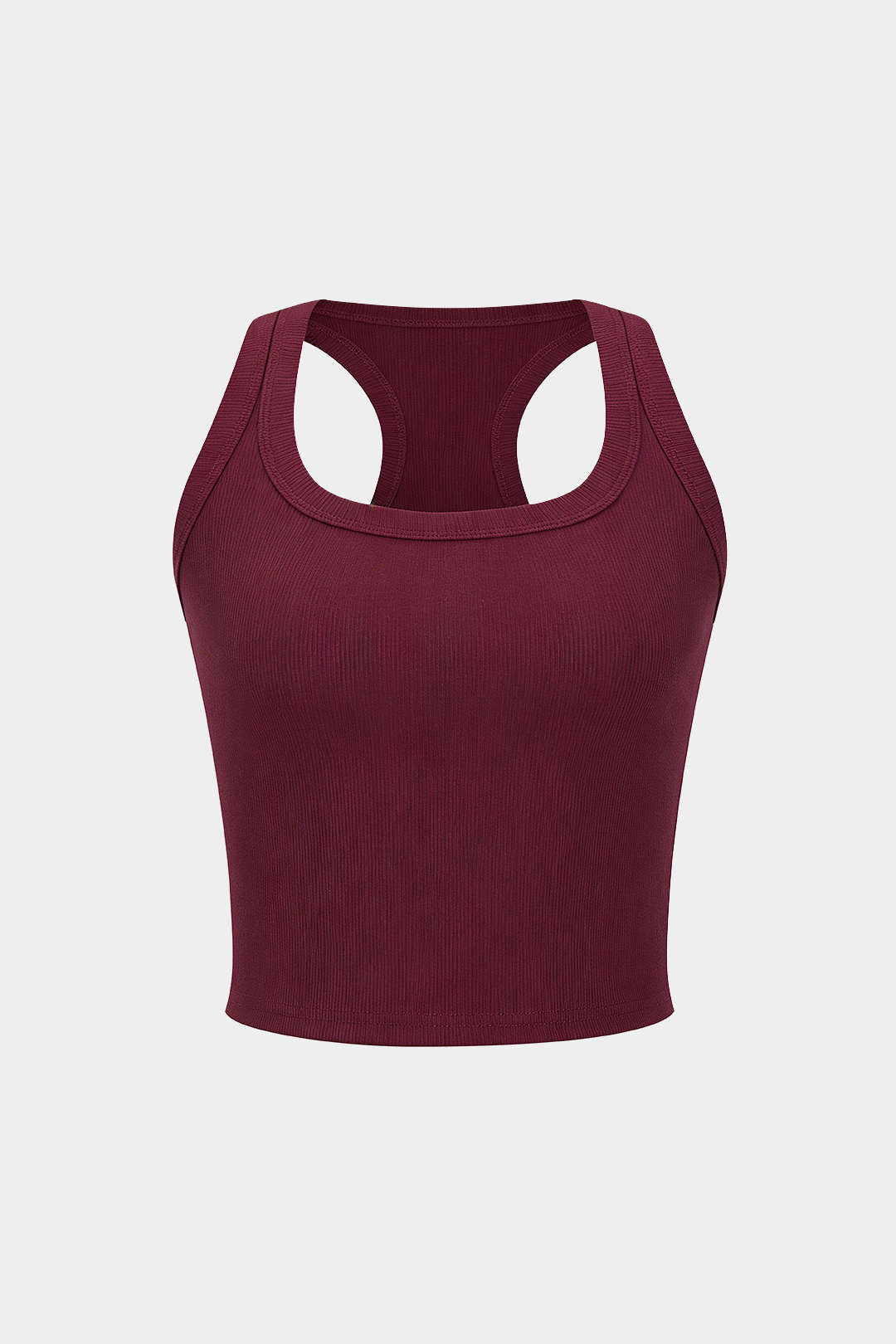 "Basic U-Neck Crop Tank Top"