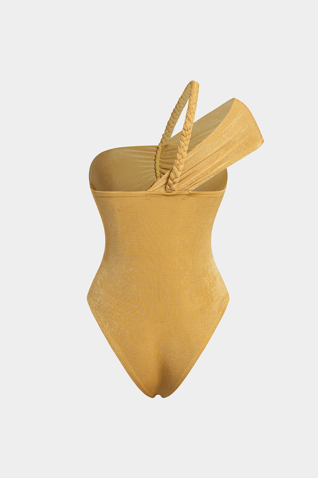 "Asymmetrical Braided One Shoulder Sleeveless Bodysuit"