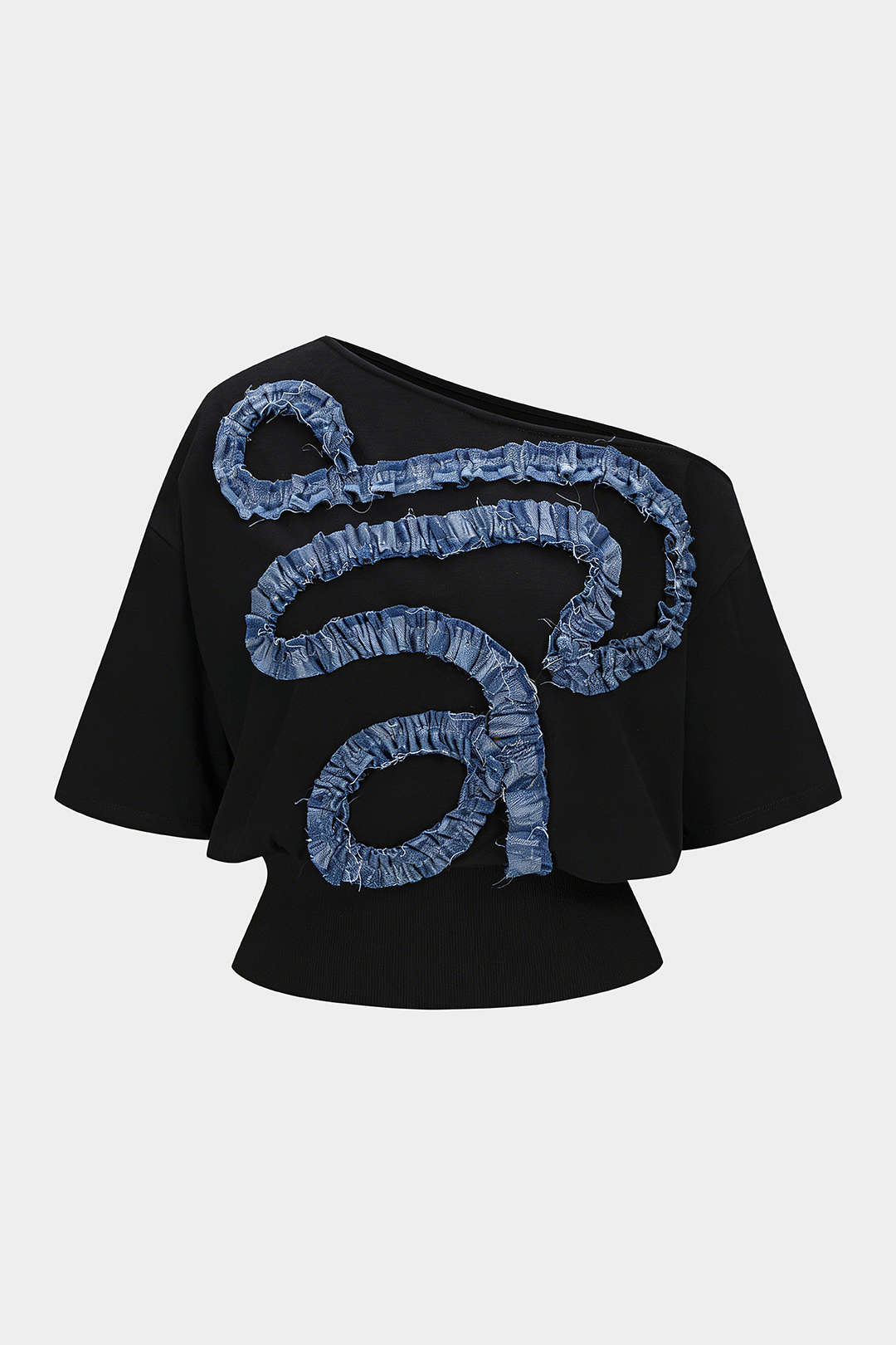 "Asymmetrical Patchwork Short Sleeve T-Shirt"