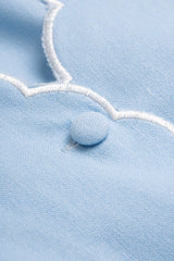 "Contrast Whipstitching Linen Button Tank Top"