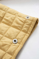 "Button Plaid Puffer"