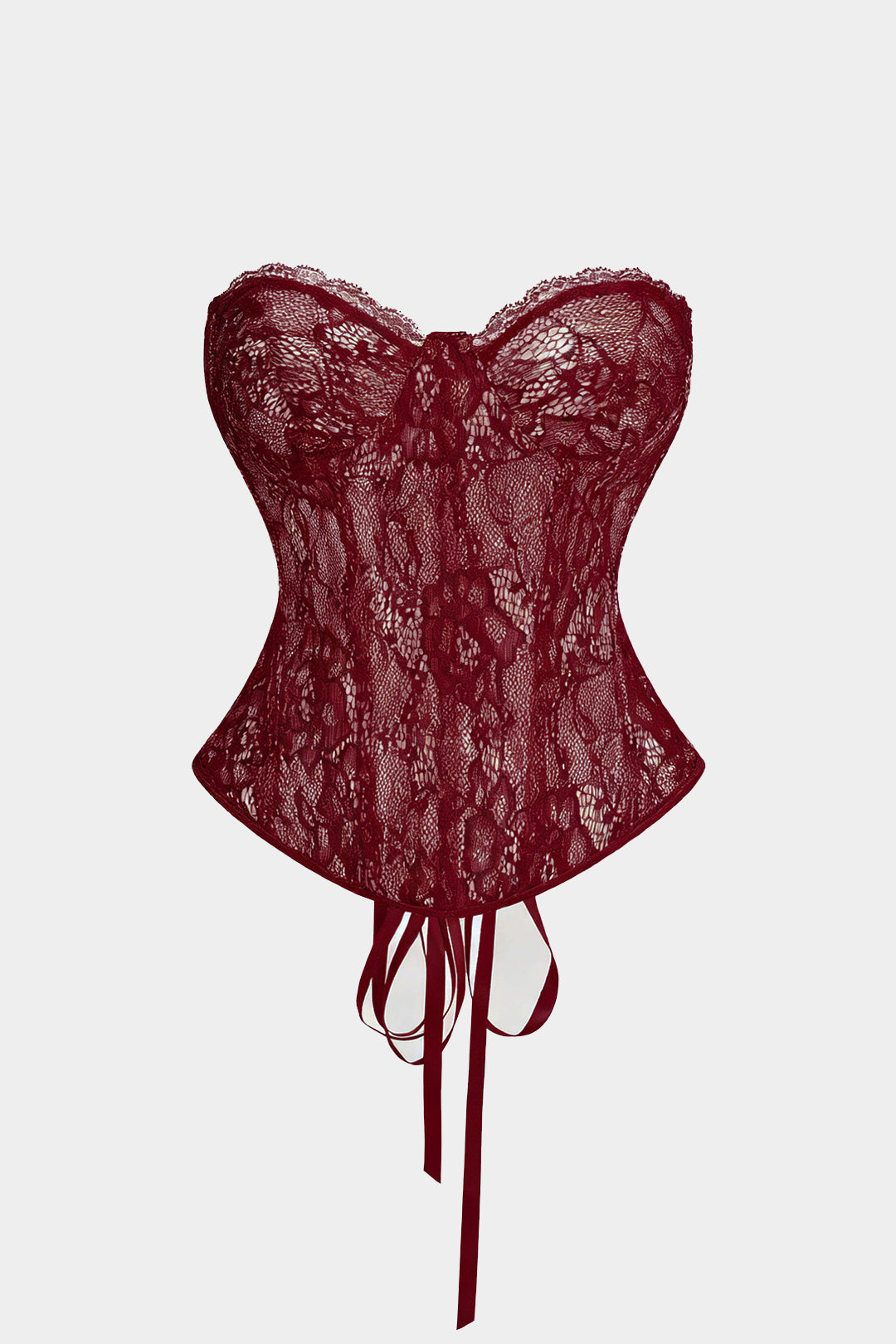"Bustier Backless Tie Corset Top"