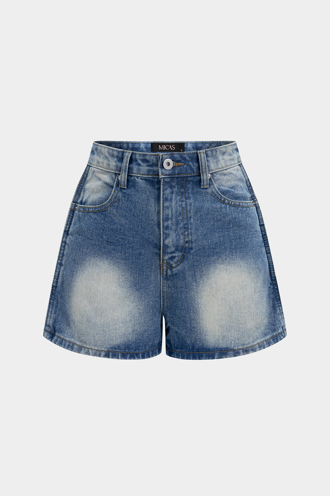 "Denim Button Pocket Shorts"