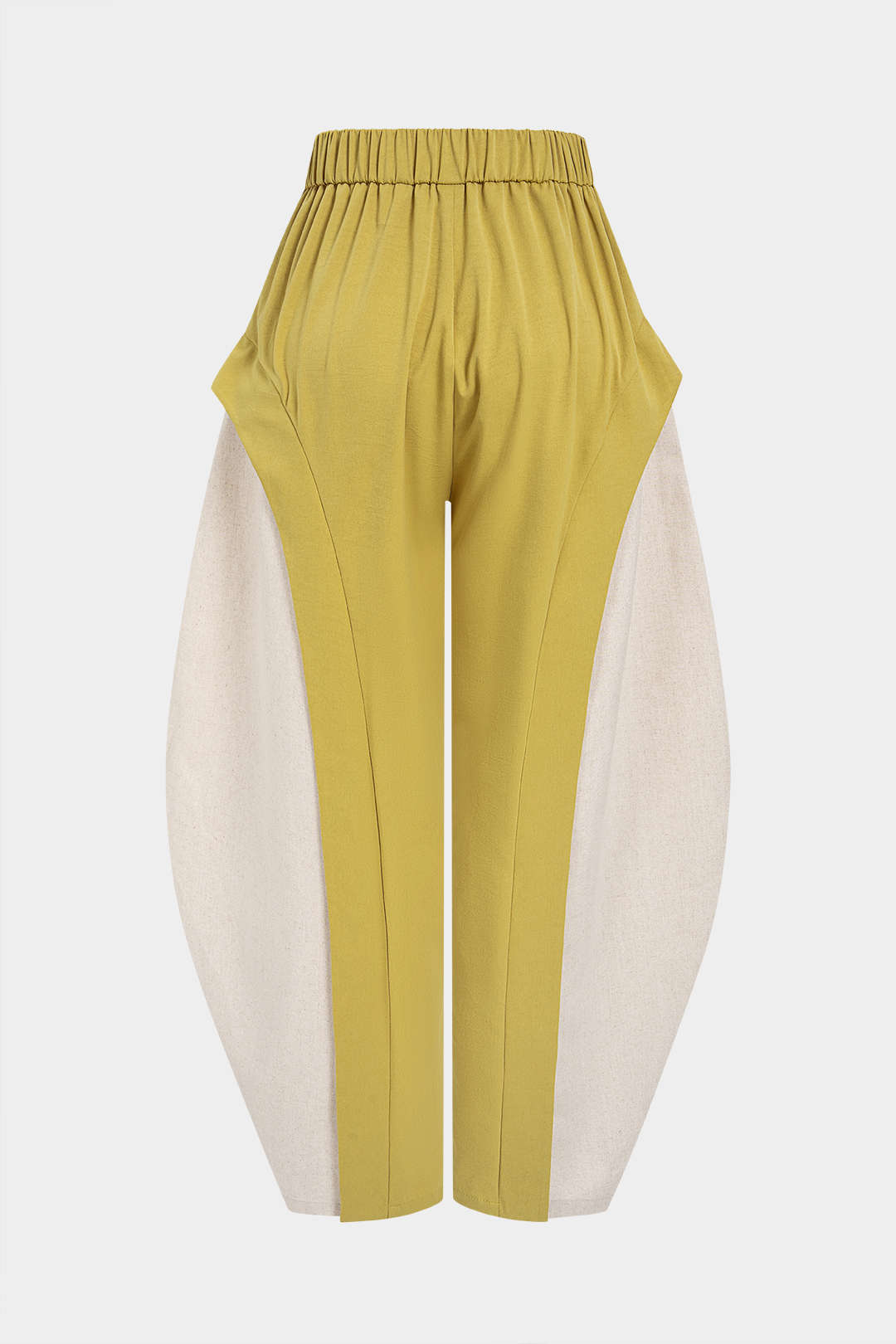 "Contrast Button Wide Leg Pants"