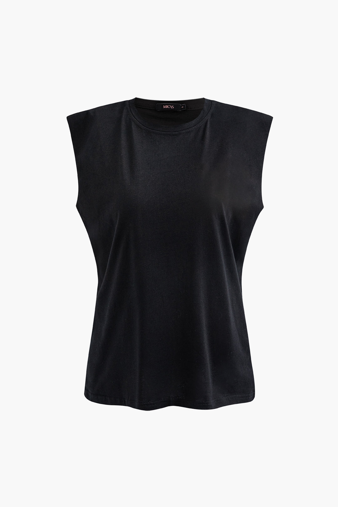 "Basic Solid Sleeveless T-shirt"
