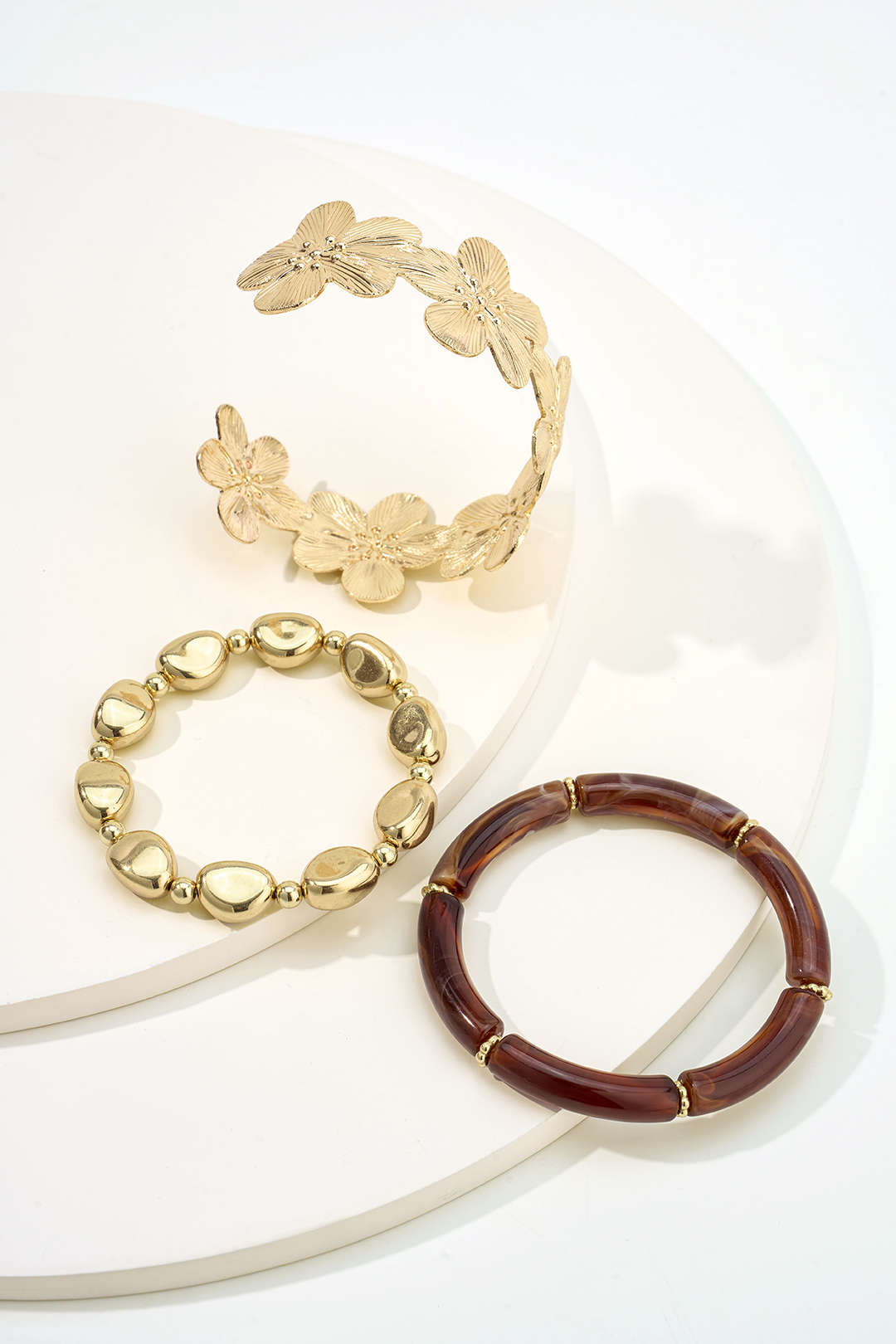 "Alloy Floral Beaded Bracelets"